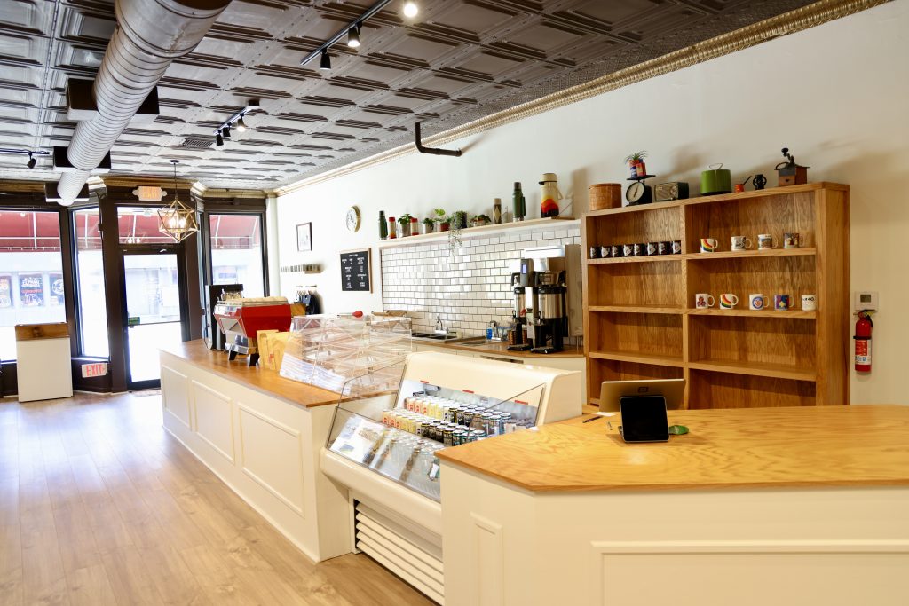 The coffee bar inside a shop
