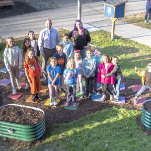 Howe elementary students in new garden