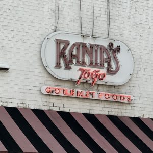 ranias to go sign on building