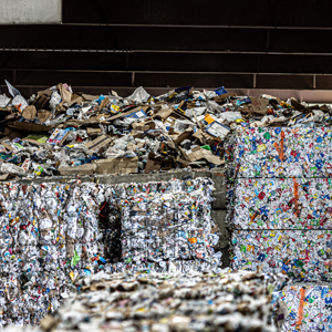 crushed metal cans