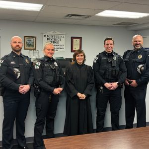 police officers and judge