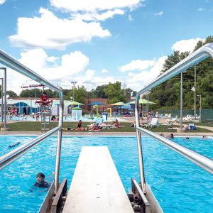 diving board at pool