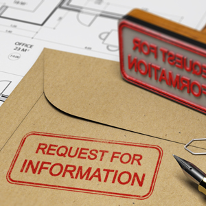 file stamped with red request for information