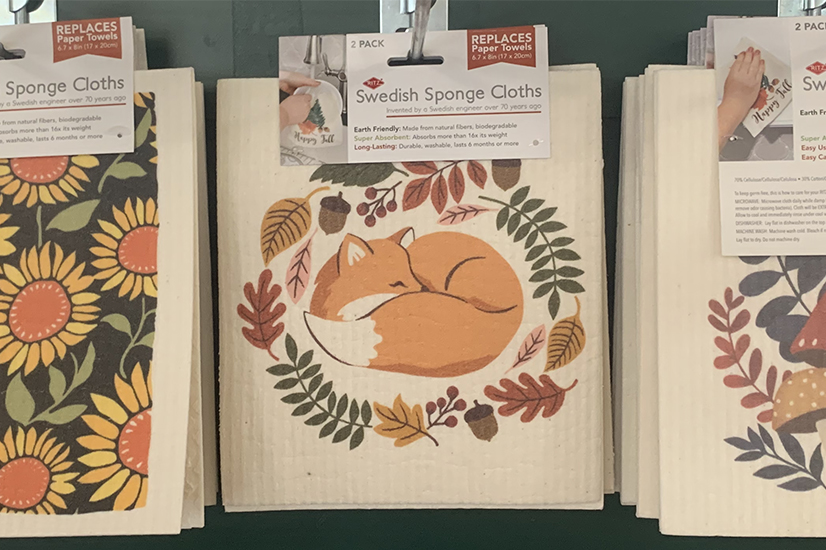 fall colored dish towels