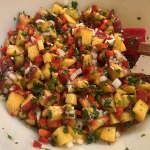 salsa with mango tomato and onion