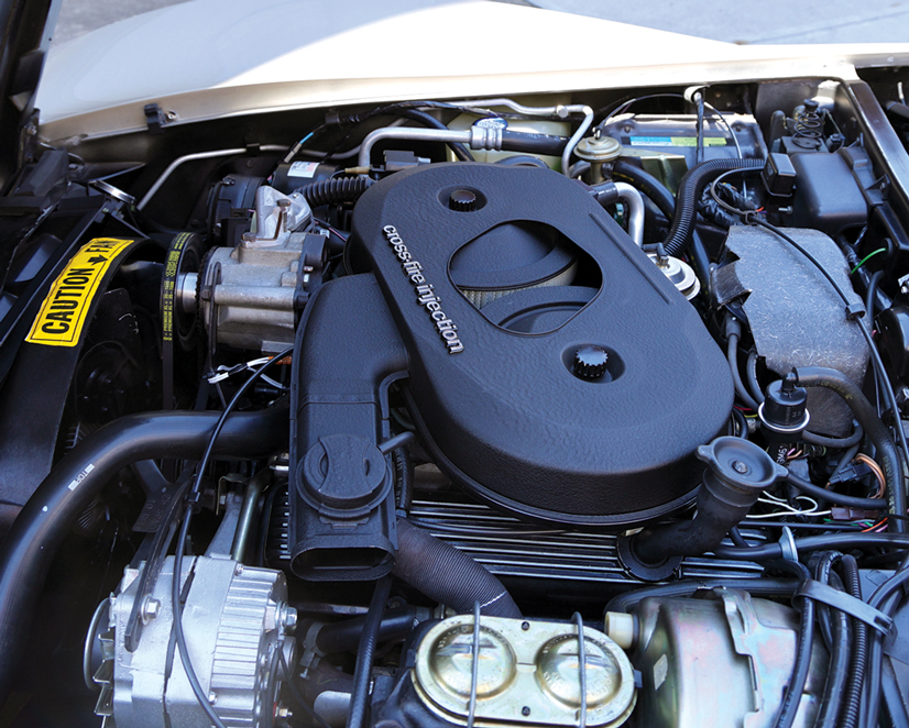 the engine of a 1982 corvette