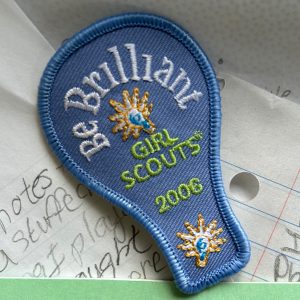 girl scout blue be brilliant badge from 2006