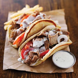 gyro on a paper napkin