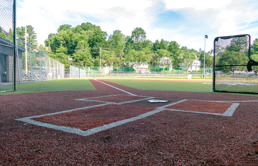 baseball field with turf