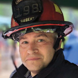 firefighter smiling