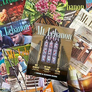 covers of mt lebanon magazine laying in a pile
